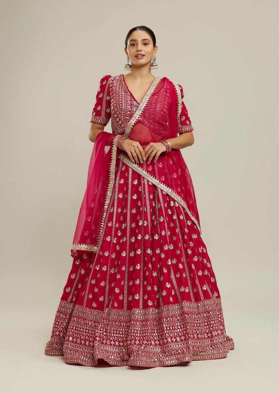 Lehenga Mart Designer Indian Wedding Lehenga Choli-Pink | Grocsy