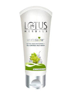 Lotus Herbals Whiteglow Active Skin Whitening + Oil Control Face Wash | Grocsy