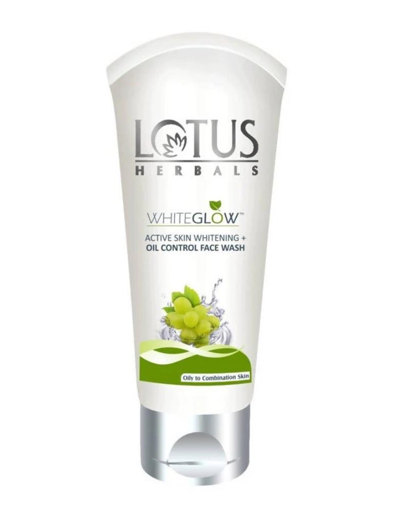Lotus Herbals Whiteglow Active Skin Whitening + Oil Control Face Wash | Grocsy