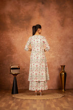 Joban Fashion Green Pink Hand Block Printed Cotton Suit Set | Grocsy