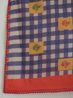 Suta Multi Color Checked Pure Cotton Saree | Grocsy