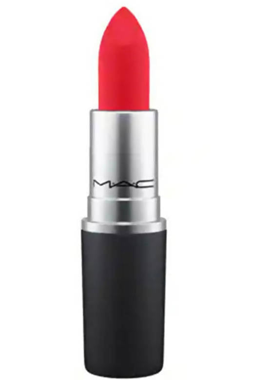 Mac Powder Kiss Lipstick - Lasting Passion Clean Bright Red | Grocsy