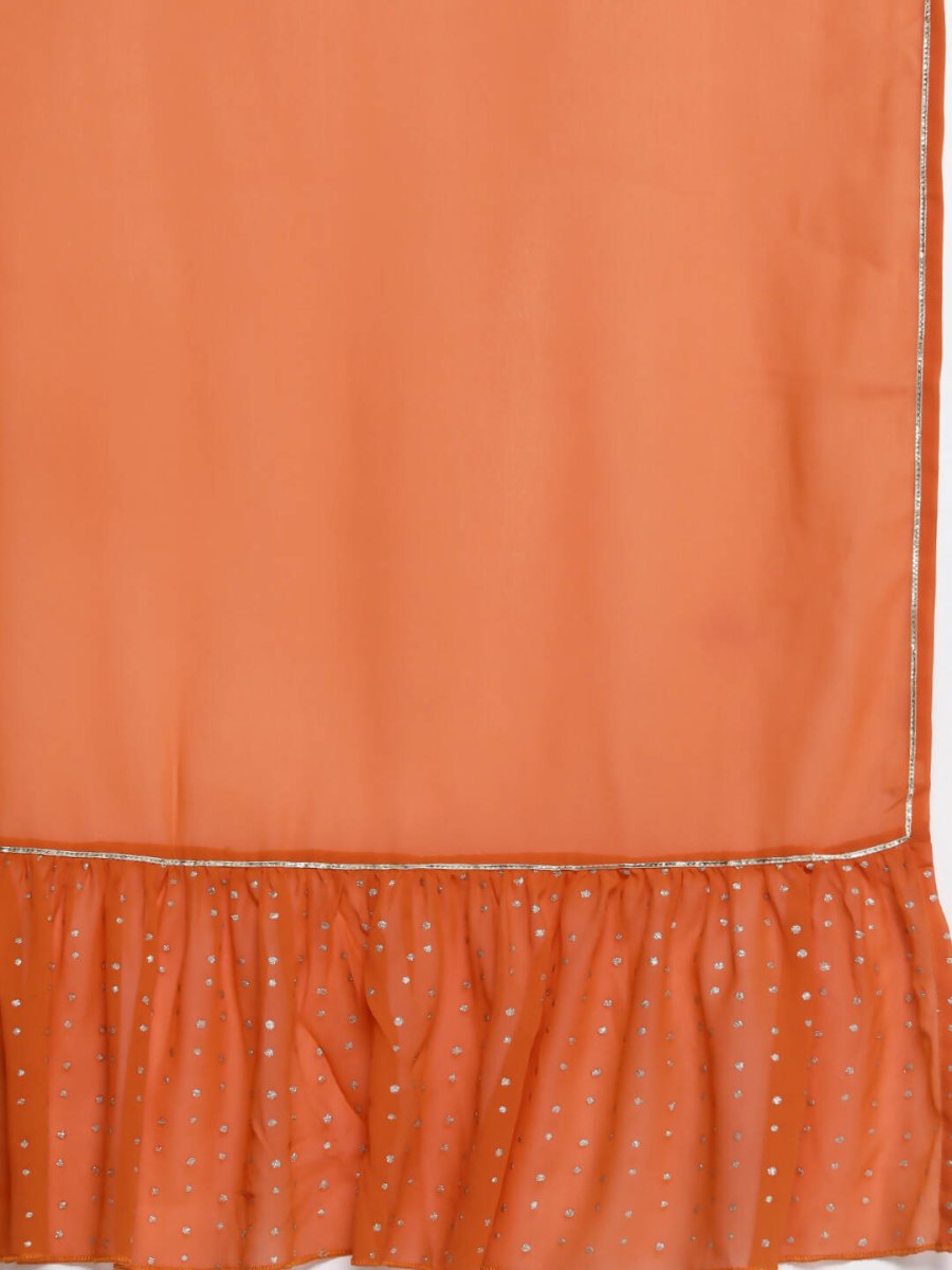 Ahalyaa Women's Traditional wear Kurta Set - Orange | Grocsy