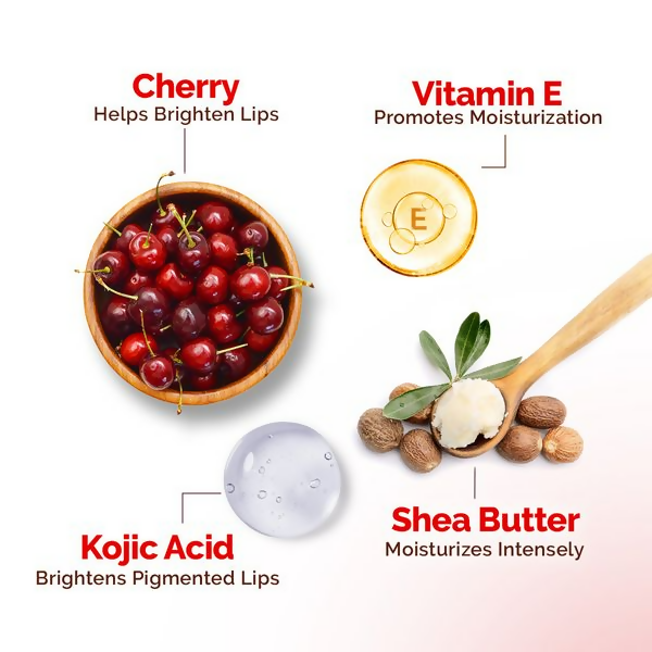 Mamaearth Cherry Moisture Therapy Lip Balm with Cherry & Vitamin E For Dry & Chapped Lips | Grocsy