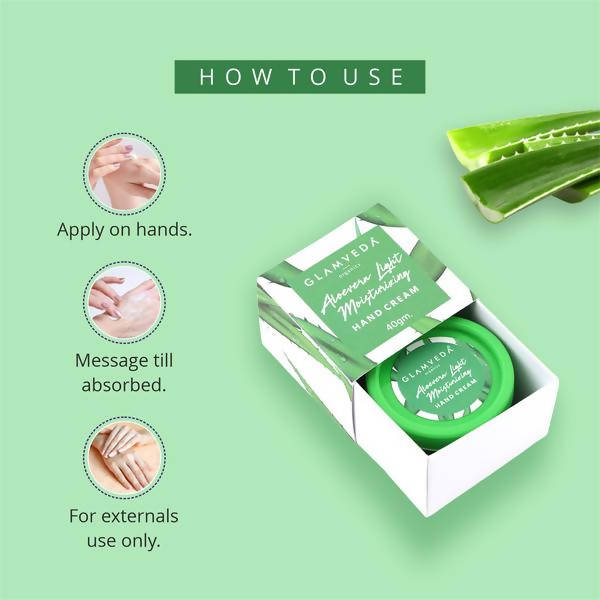 Glamveda Aloevera Light Moisturizing Hand Cream | Grocsy