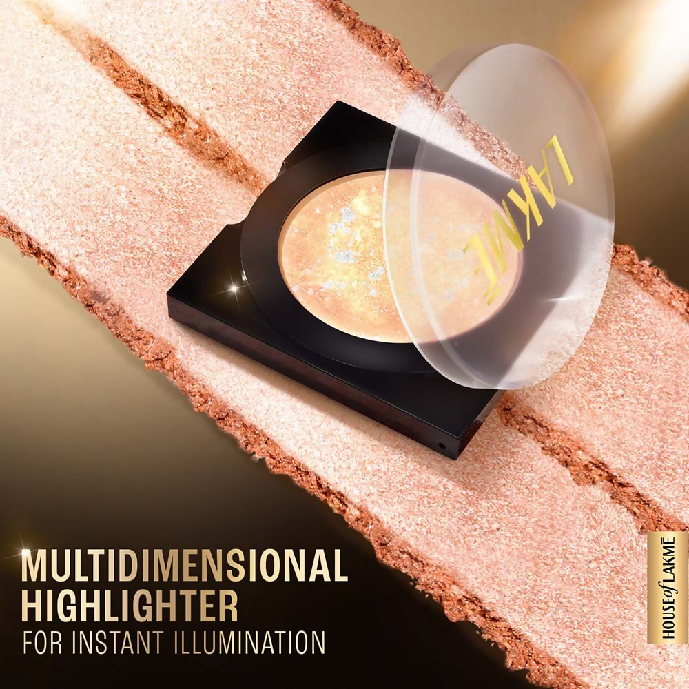 Lakme Glitterati Marble Highlighter - Shimmer Rose | Grocsy