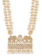Gold-Toned White Brass Gold-Polished Necklace - Ruby Raang | Grocsy