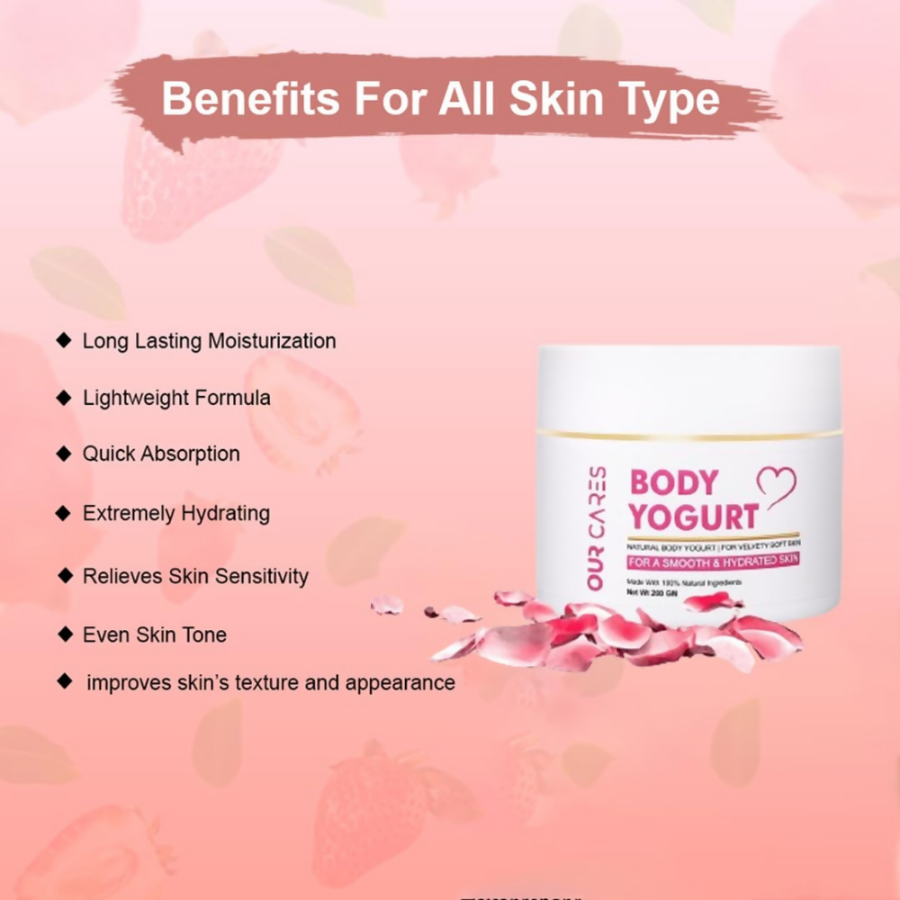 Our Cares Body Yogurt Cream for Instant Hydration & Moisturization | Grocsy