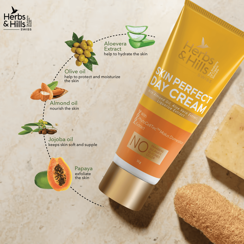 Herbs & Hills Skin Perfect Day Cream (Swiss Range) | Grocsy