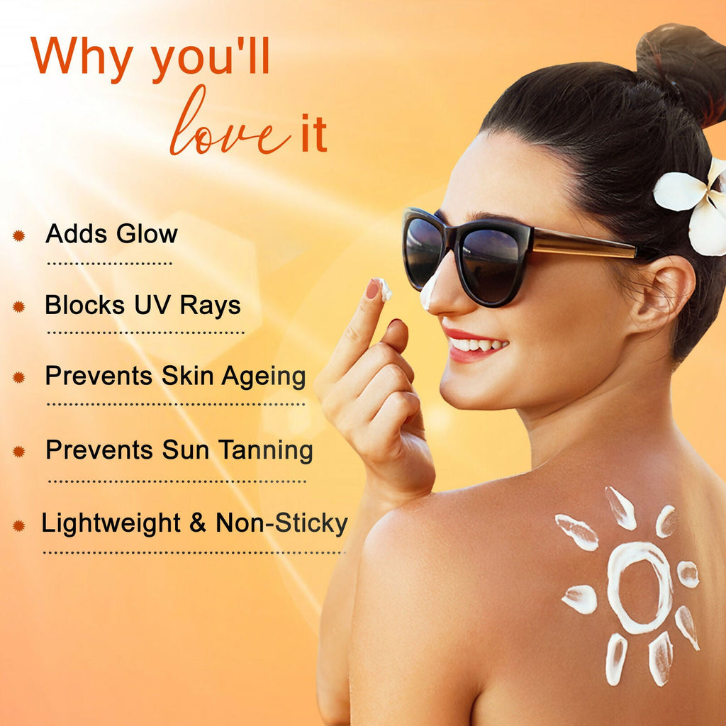 Globus Remedies Morfair Sunscreen SPF 50 PA+++ with Sunflower & Saffron For Reduces Sunspots & Pigmentation | Grocsy