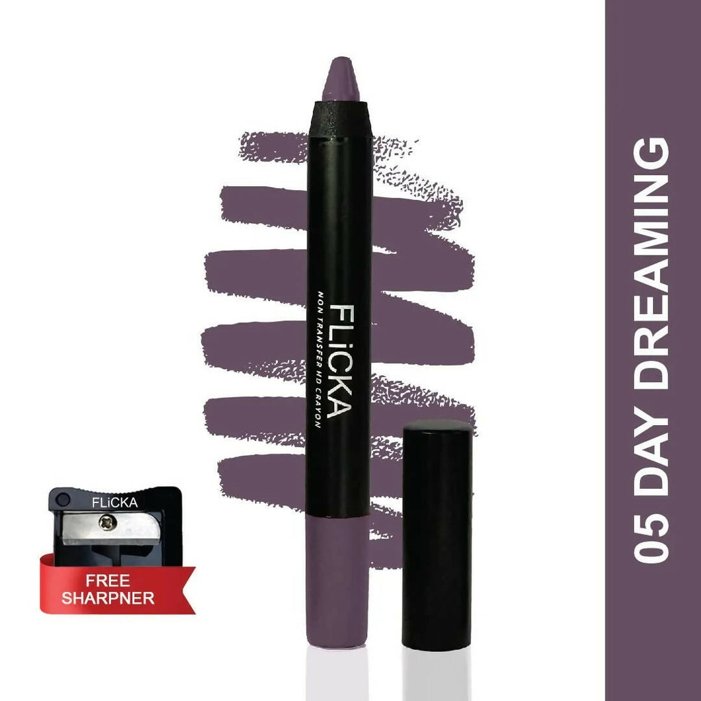 FLiCKA Lasting Lipsence Crayon Lipstick 05 Day Dreaming - Dark Purple | Grocsy
