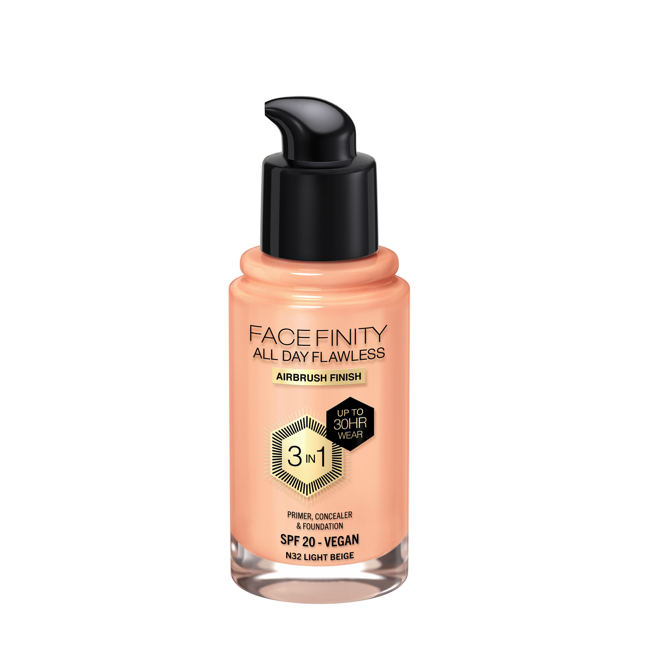 Max Factor Face Finity All Day Flawless 3 In 1 Foundation - Light Beige | Grocsy