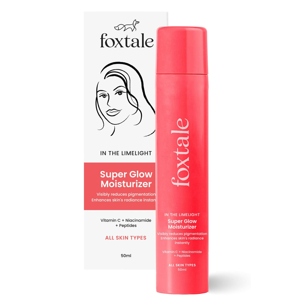 Foxtale Super Glow Moisturizer With Nano Vitamin C For Instant Brightening, Hydration & Glowing Skin, Reduces Dark Spots, Uneven Skin Tone, Pigmentation | Grocsy