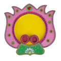 Kundan HandiKrafts Mdf Lotus Pooja Thalis - Baby Pink | Grocsy