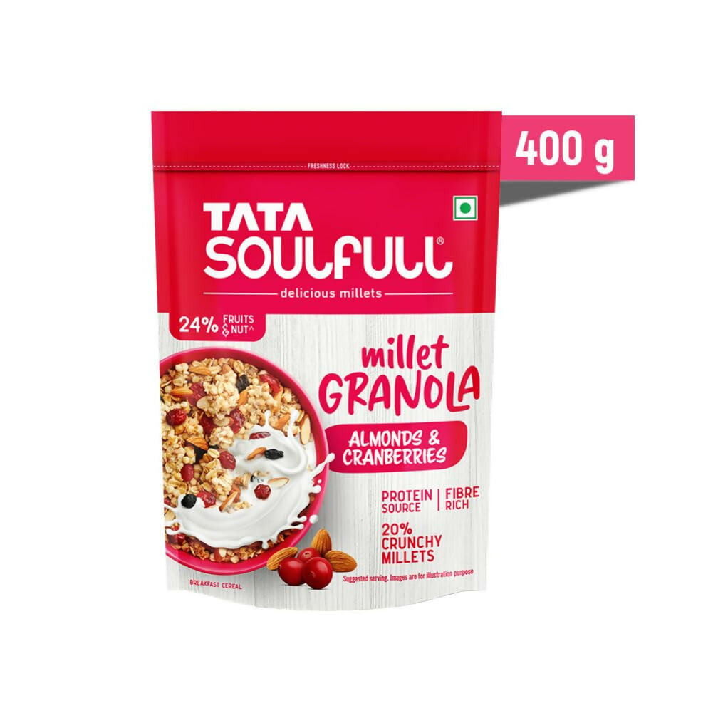 Tata Soulfull Millet Granola (Almonds & Cranberries) | Grocsy