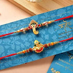 2 Ganesha Gajmukh Rakhi & Assorted Cashew | Grocsy