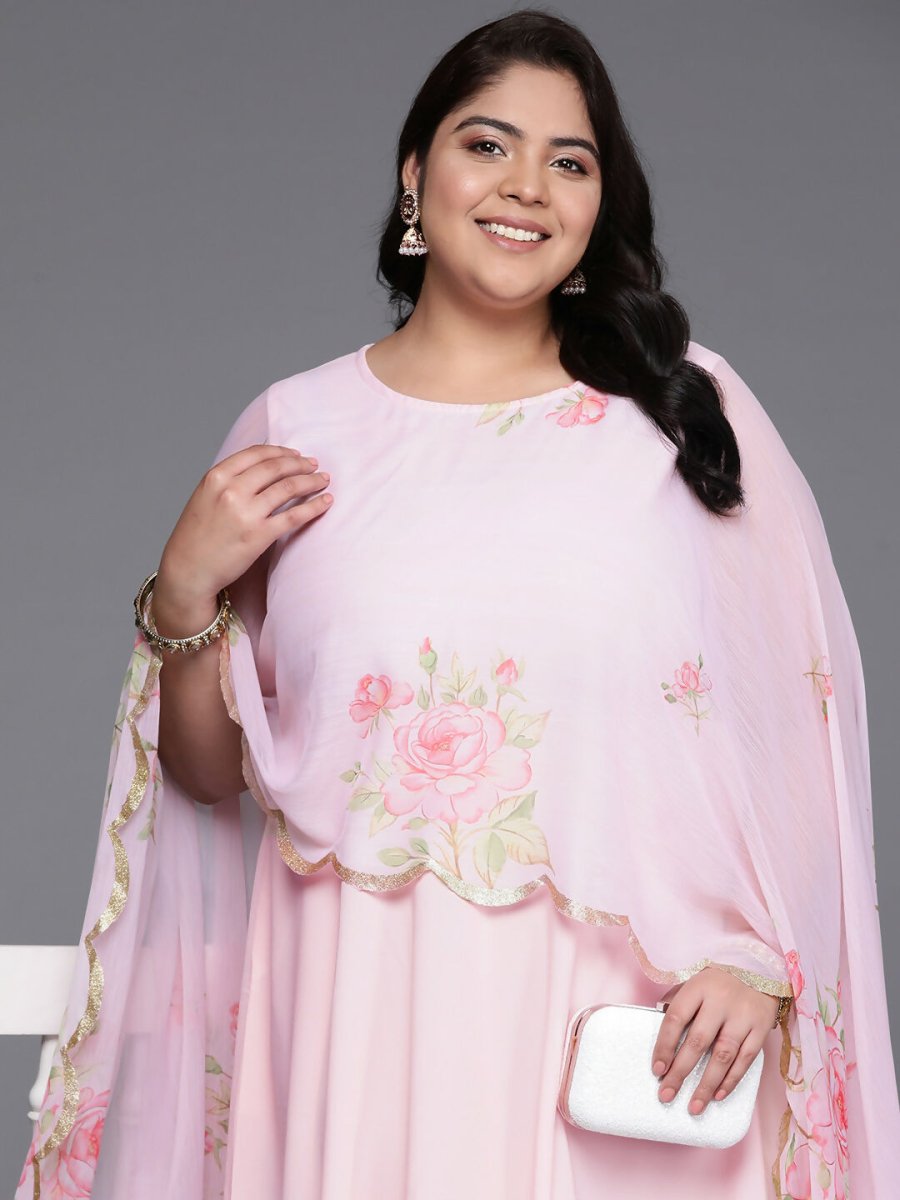 Ahalyaa Women's Traditional wear Ethnic Dress - Pink | Grocsy