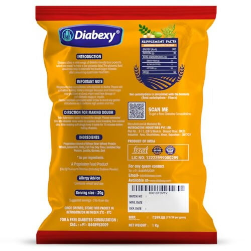 Diabexy Atta Sugar Control Lite Nuts Free for Diabetics | Grocsy
