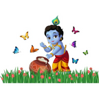 Rangoli Large Modern Art Wall Sticker Multicolour Vinyl Wall Sticker | Grocsy