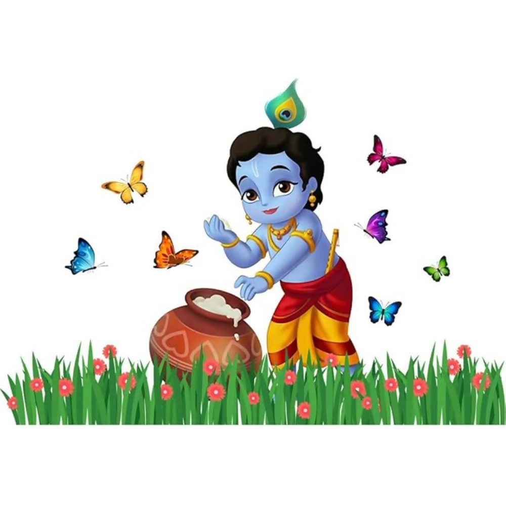 Rangoli Large Modern Art Wall Sticker Multicolour Vinyl Wall Sticker | Grocsy