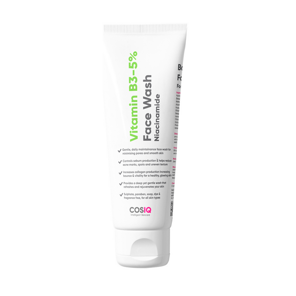 Cos-IQ Vitamin B3-5% Niacinamide Face Wash for Smooth and Even Skin | Grocsy