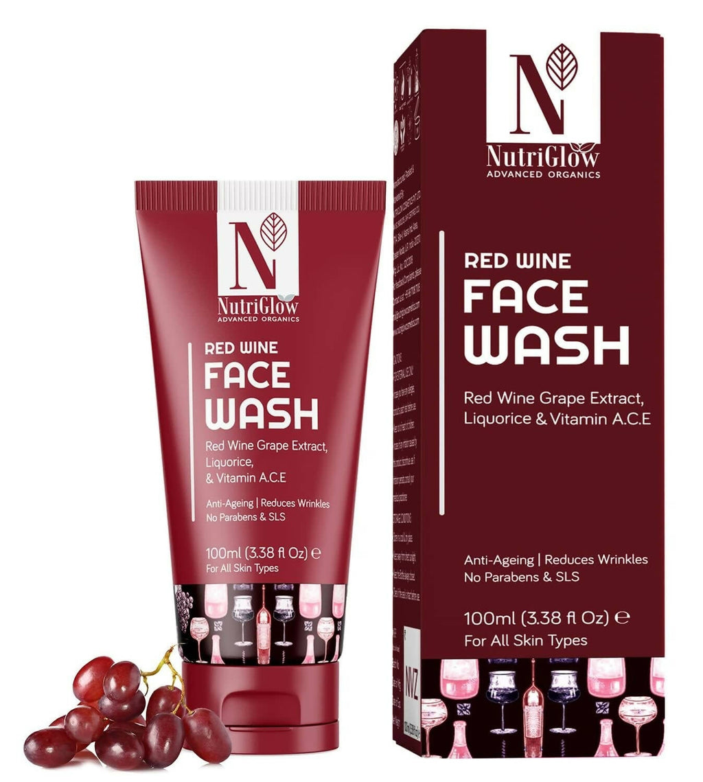 NutriGlow Advanced Organics Red Wine Face Wash | Grocsy