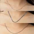 NVR Women's Set of 3 Silver-Toned German Silver Oxidised Chain | Grocsy