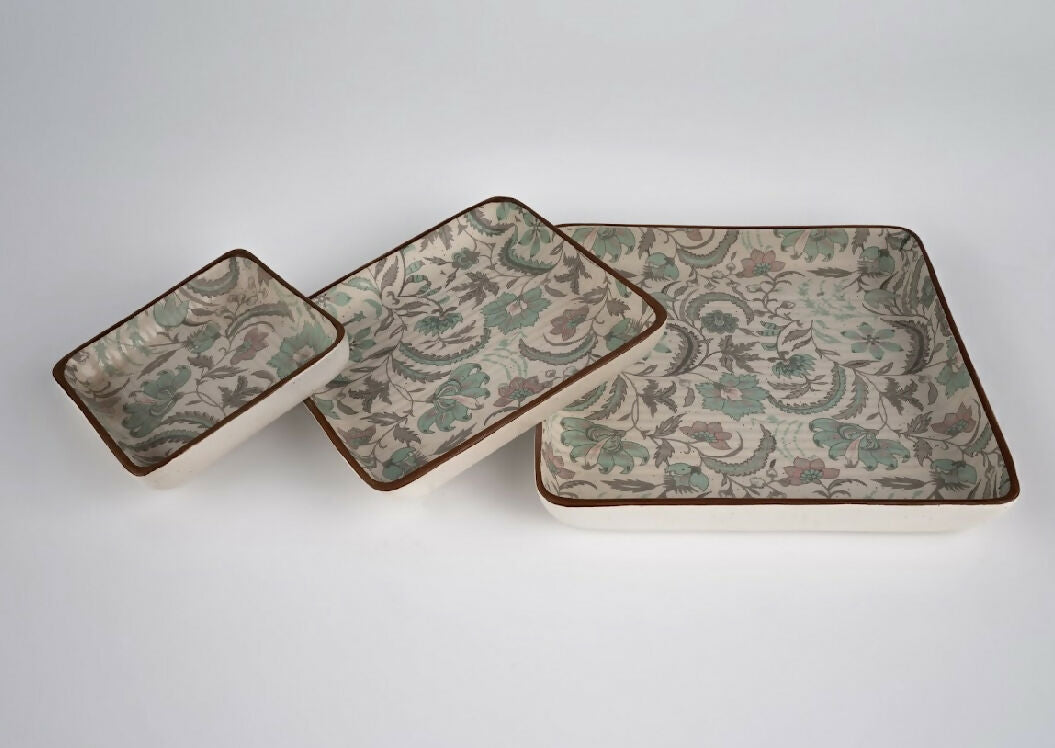 Simply Soho Mughal Mist Platter Set of 3 | Grocsy