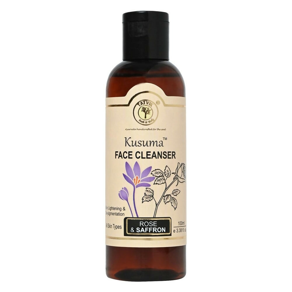 Tatvik Ayurveda Kusuma Face Cleanser (Rose & Saffron) | Grocsy