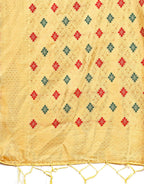 Shree Shyam Fashion Neerja Yellow Linen Cotton Saree | Grocsy