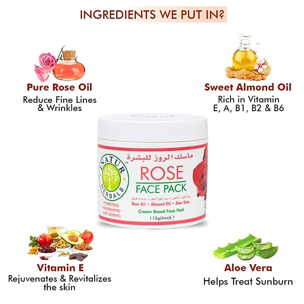 Inatur Rose Face Pack | Grocsy