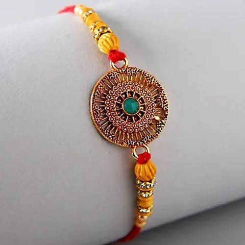 Kundan Ethnic Rakhi and Cadbury Celebrations Box | Grocsy