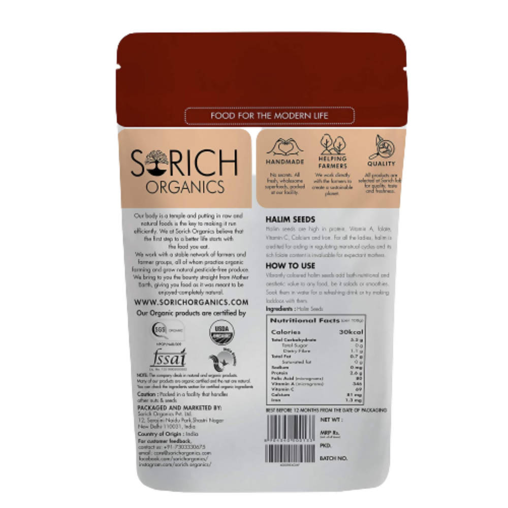 Sorich Organics Halim Seeds / Garden Cress Seeds | Grocsy
