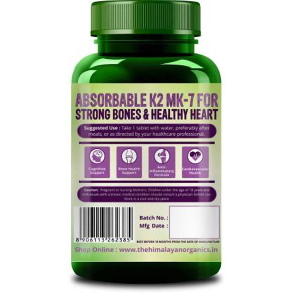 Himalayan Organics Vitamin K2 100 Mcg Tablets | Grocsy