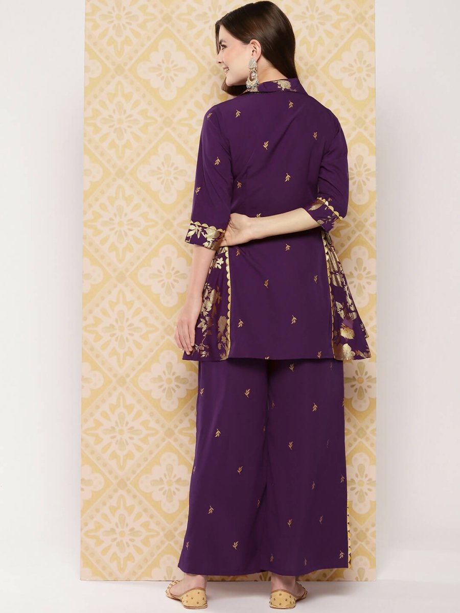 Ahalyaa Women's Traditional Wear Co-ods - Burgundy | Grocsy