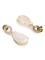 White Druzy Quartz Earrings- Ruby Raang