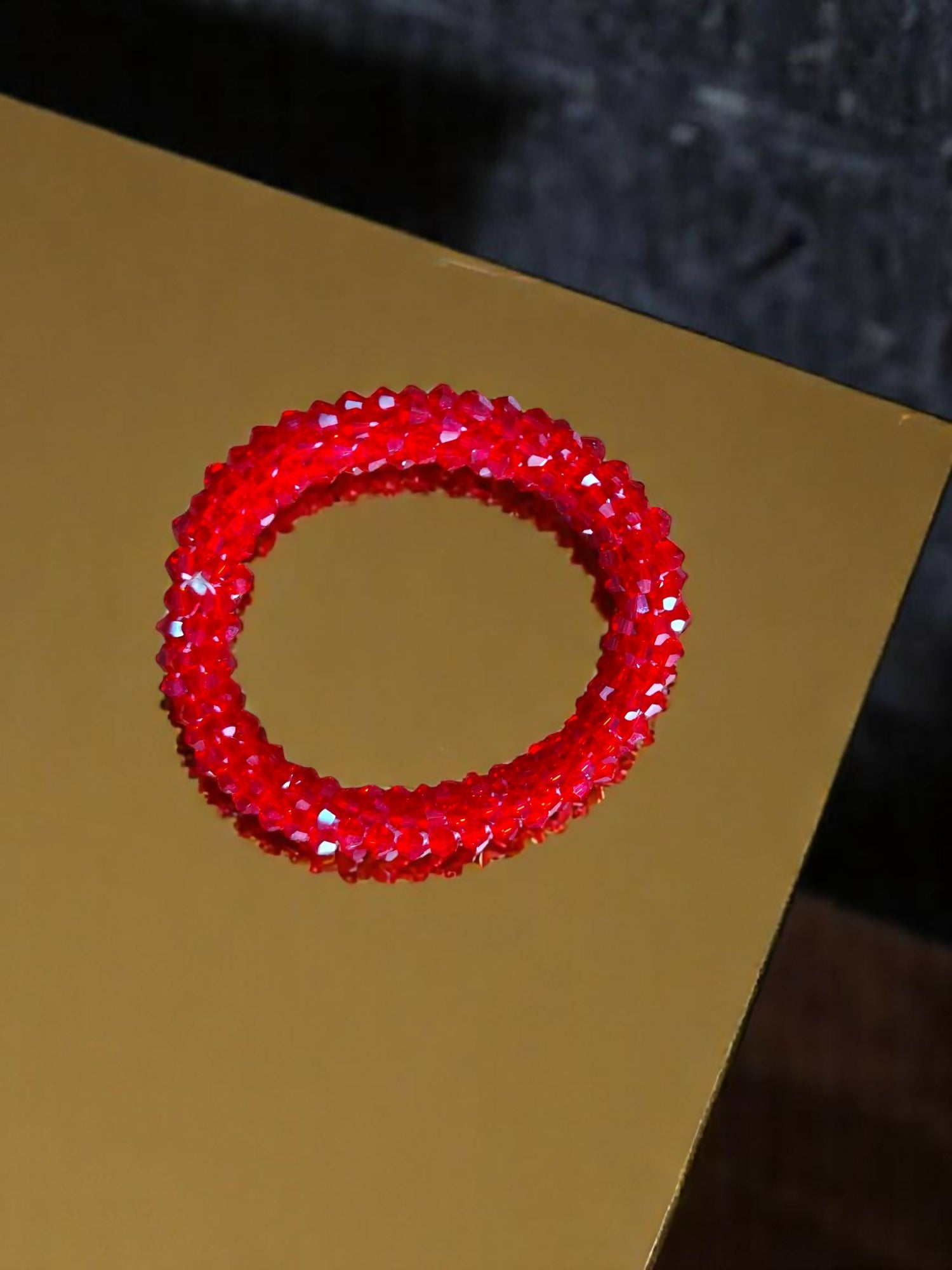 Inhanns Unisex Crystal Bloom – Adjustable Crystal Bead Bracelets - Red | Grocsy