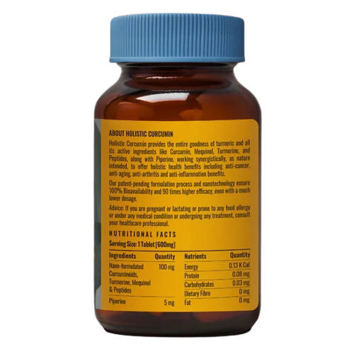 Zeroharm Holistic Curcumin with Piperine Tablets | Grocsy