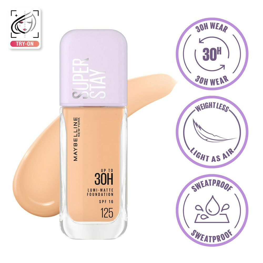 Maybelline New York Super Stay Lumi-Matte Liquid Foundation - 125 | Grocsy