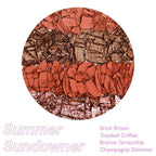 Gush Beauty Eye Like It Stacked - Summer sundowner- 4 in 1 - Brick Brown, Toasted Coffee, Bronze Terracotta & Champagne Shimmer | Grocsy