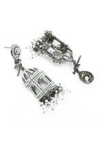 Mominos Fashion Johar Kamal Silver Color Bird Nest Earrings With Pearls