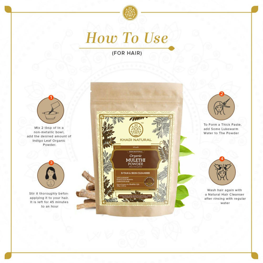 Khadi Natural Organic Mulethi Powder | Grocsy