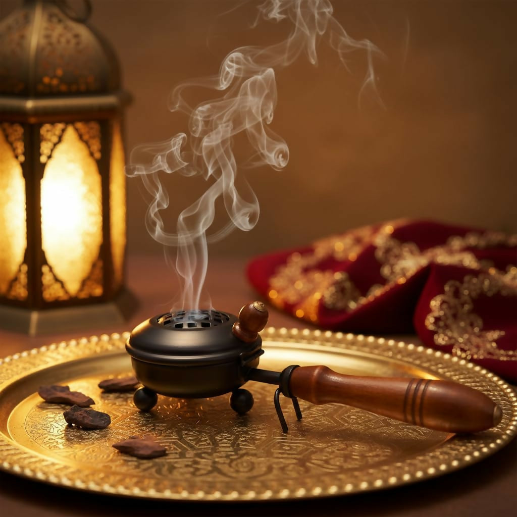 Not Available Handcrafted Metal Dhoop Dani Incense Burner - Black Color | Grocsy