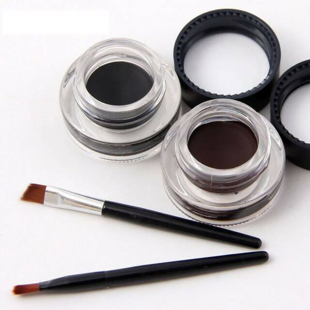 Favon Music Flower Pack Of Black and Brown Gel Eyeliners | Grocsy