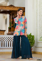 Designer Stylish Cream Dull satin Stitched Suit With Dupatta - Samya | Grocsy