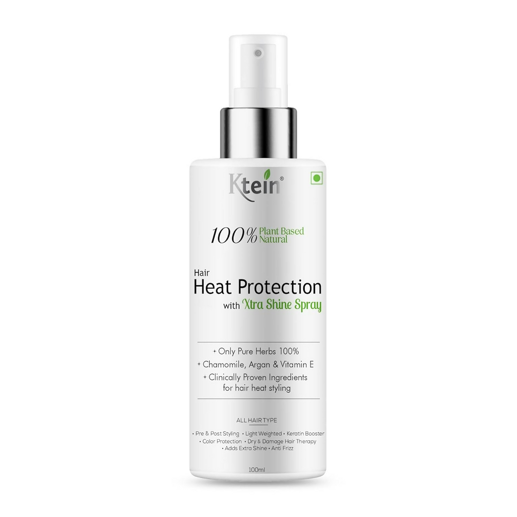 Ktein 100% Plant Based Hair Heat Protection Spray With Extra Shine Chamomile Argan And Vitamin E | Grocsy