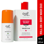 Chemist At Play Salicylic Acid Acne Body Wash & AHA Underarm Roll On Combo | Grocsy