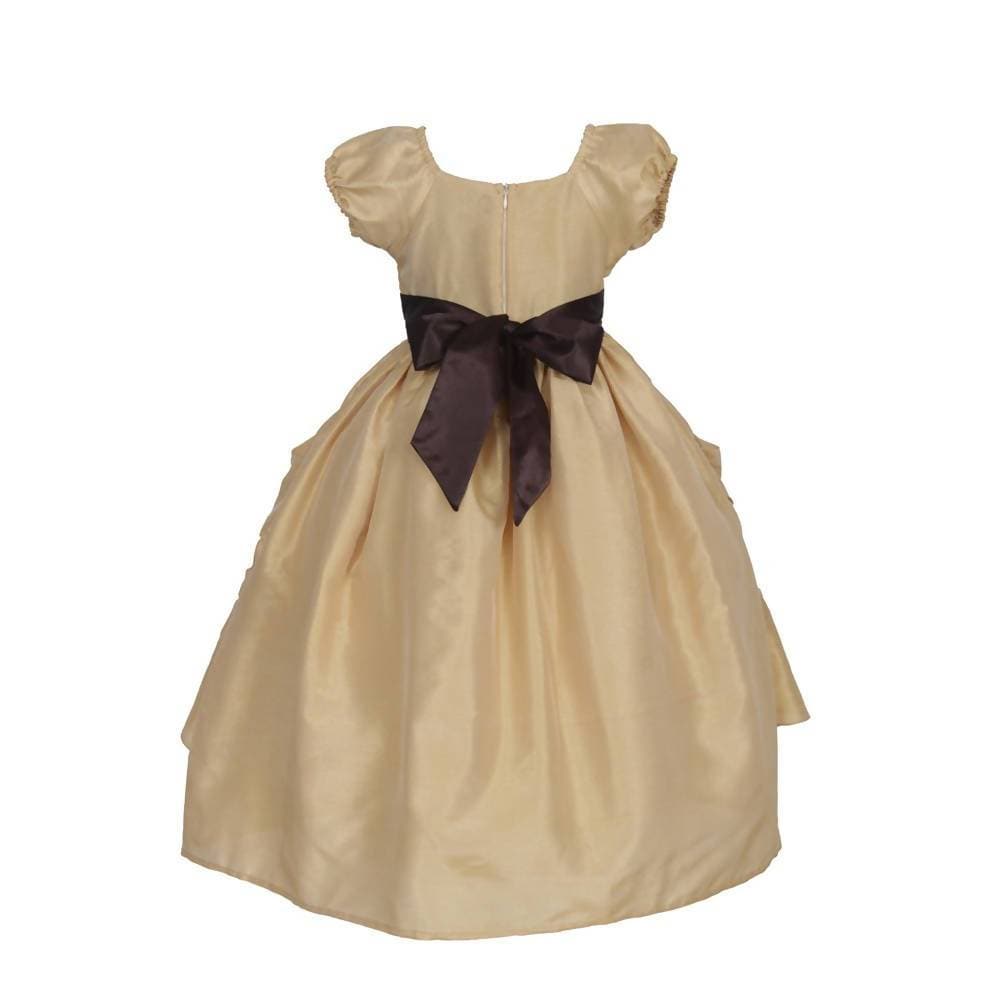 Asmaani Baby Girl's Gold Color Dress (AS-DRESS-22028) | Grocsy