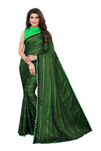 Vamika Green Lycra Knitted Saree | Grocsy