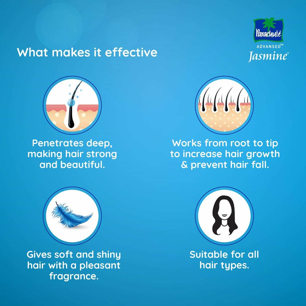 Parachute Advansed Jasmine Non-Sticky Coconut Hair Oil | Grocsy